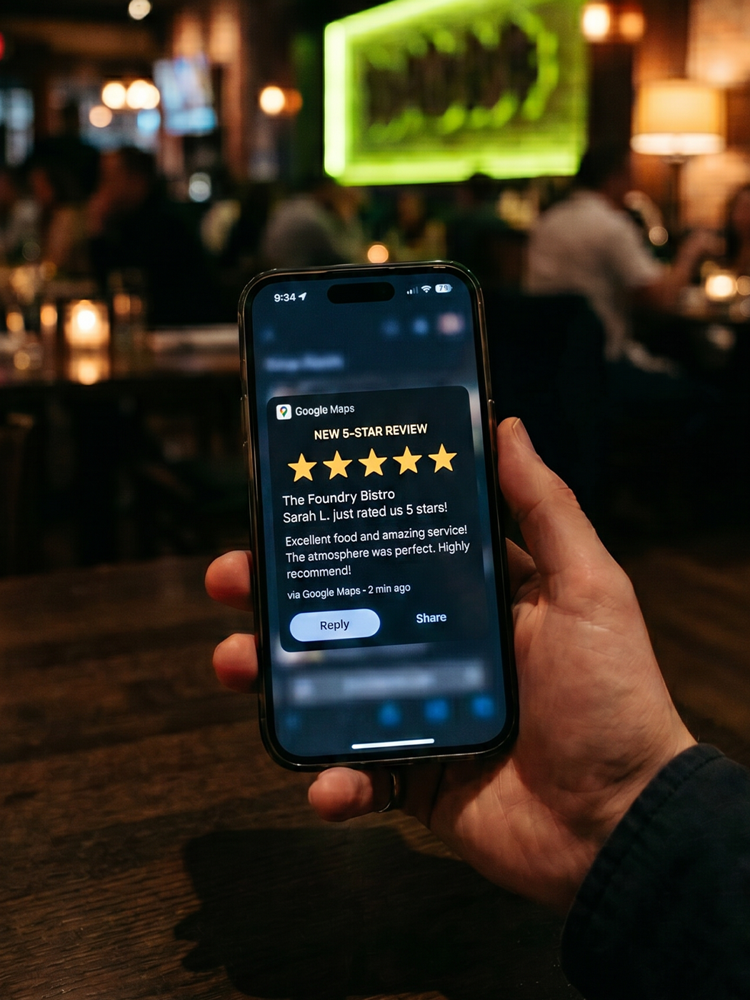 Note Google 5 étoiles
